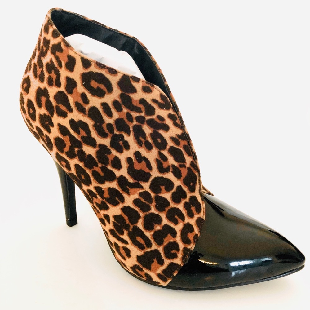 Leopard Slit Front Bootie